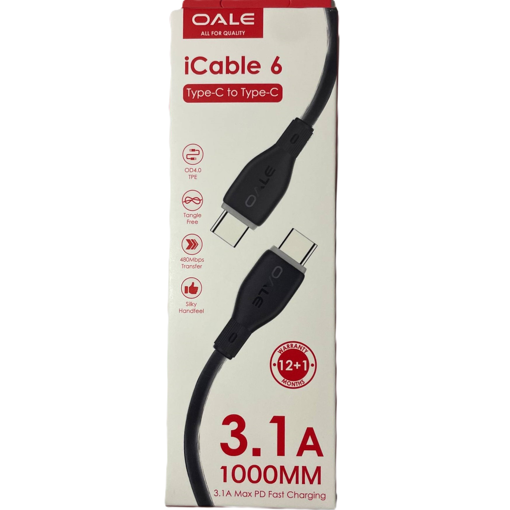 کابل دو سر تایپ سی oale