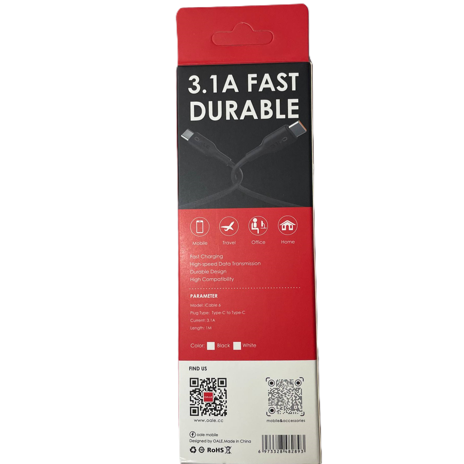 کابل دو سر تایپ سی oale