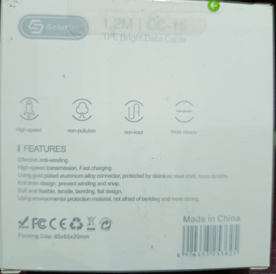 کابل تایپ سی سولوفر